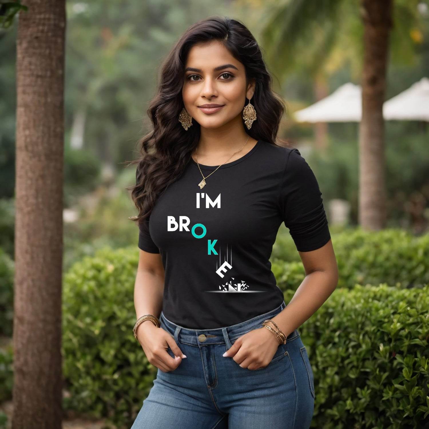 I'm Broken - Unisex Round Neck Regular Fit 100% Combed Cotton Half Sleeve T-Shirt - Mojilo Mart
