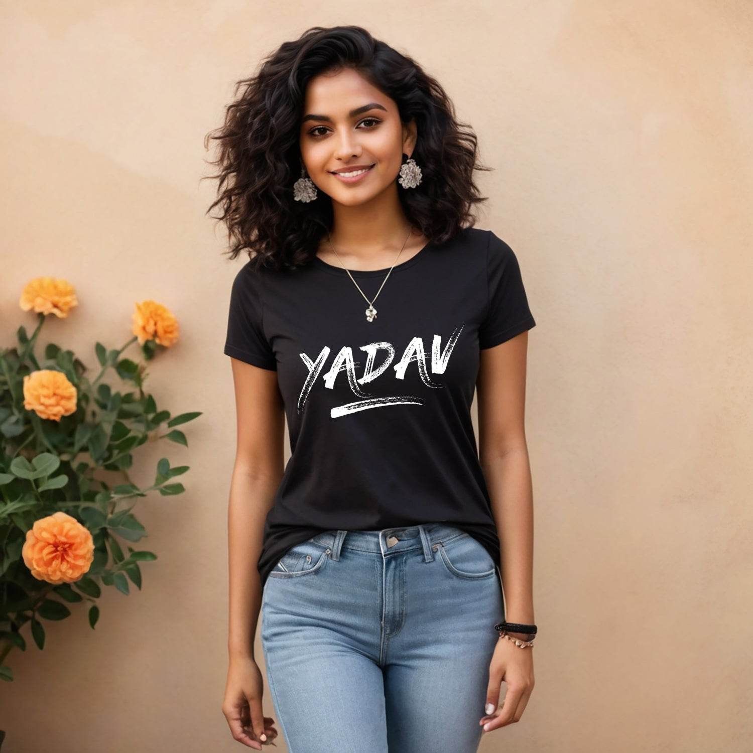Yadav - Unisex Round Neck Regular Fit 100% Combed Cotton Half Sleeve T-Shirt - Mojilo Mart