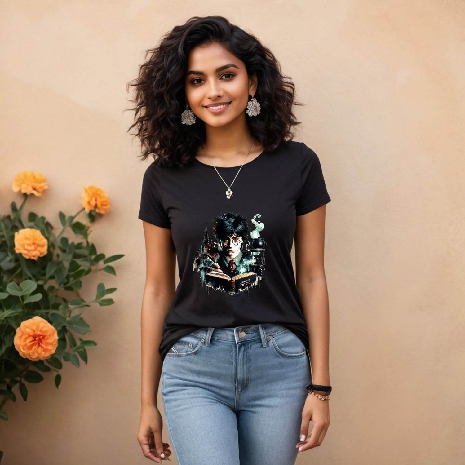 Harry Potter - Unisex Round Neck Regular Fit 100% Combed Cotton Half Sleeve T-Shirt - Mojilo Mart