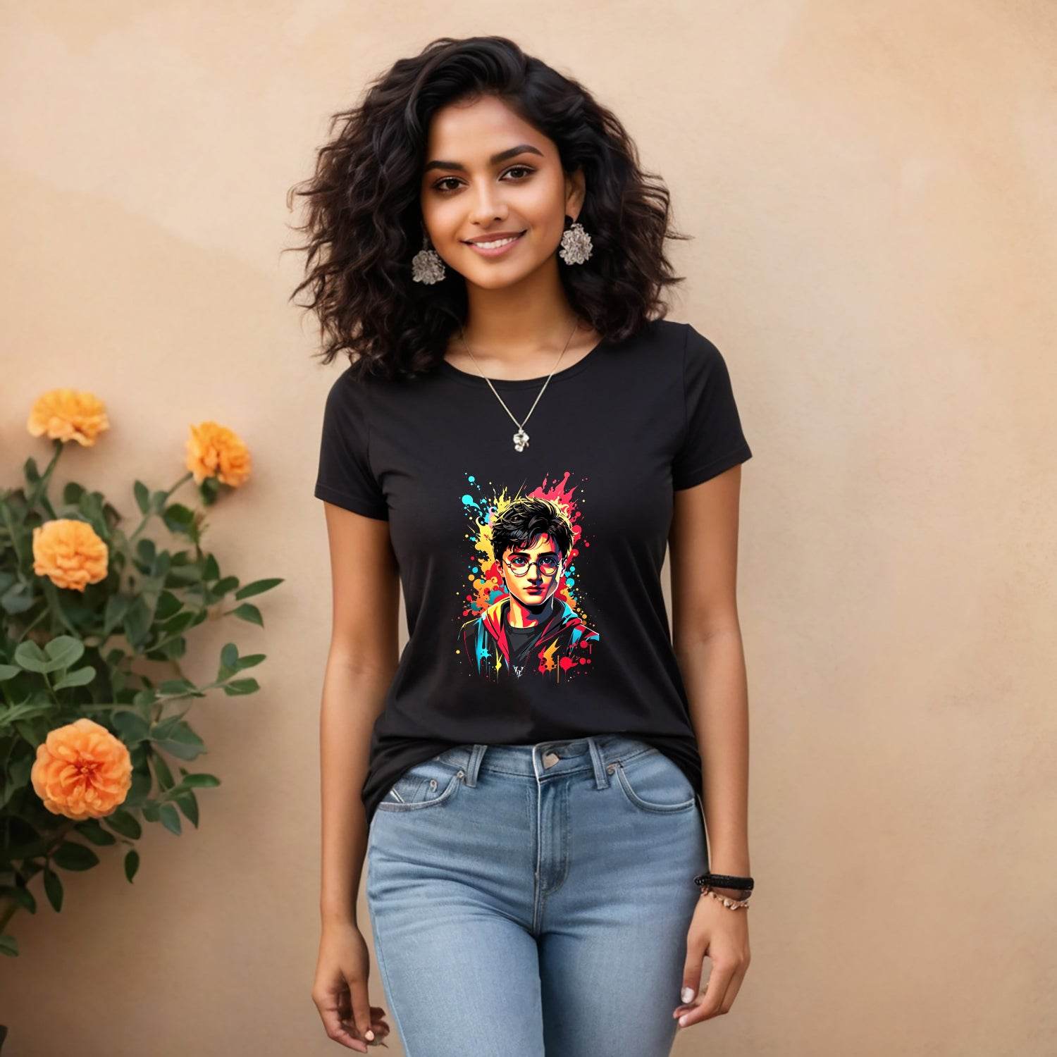 Harry Potter Sassy - Unisex Round Neck Regular Fit 100% Combed Cotton Half Sleeve T-Shirt - Mojilo Mart