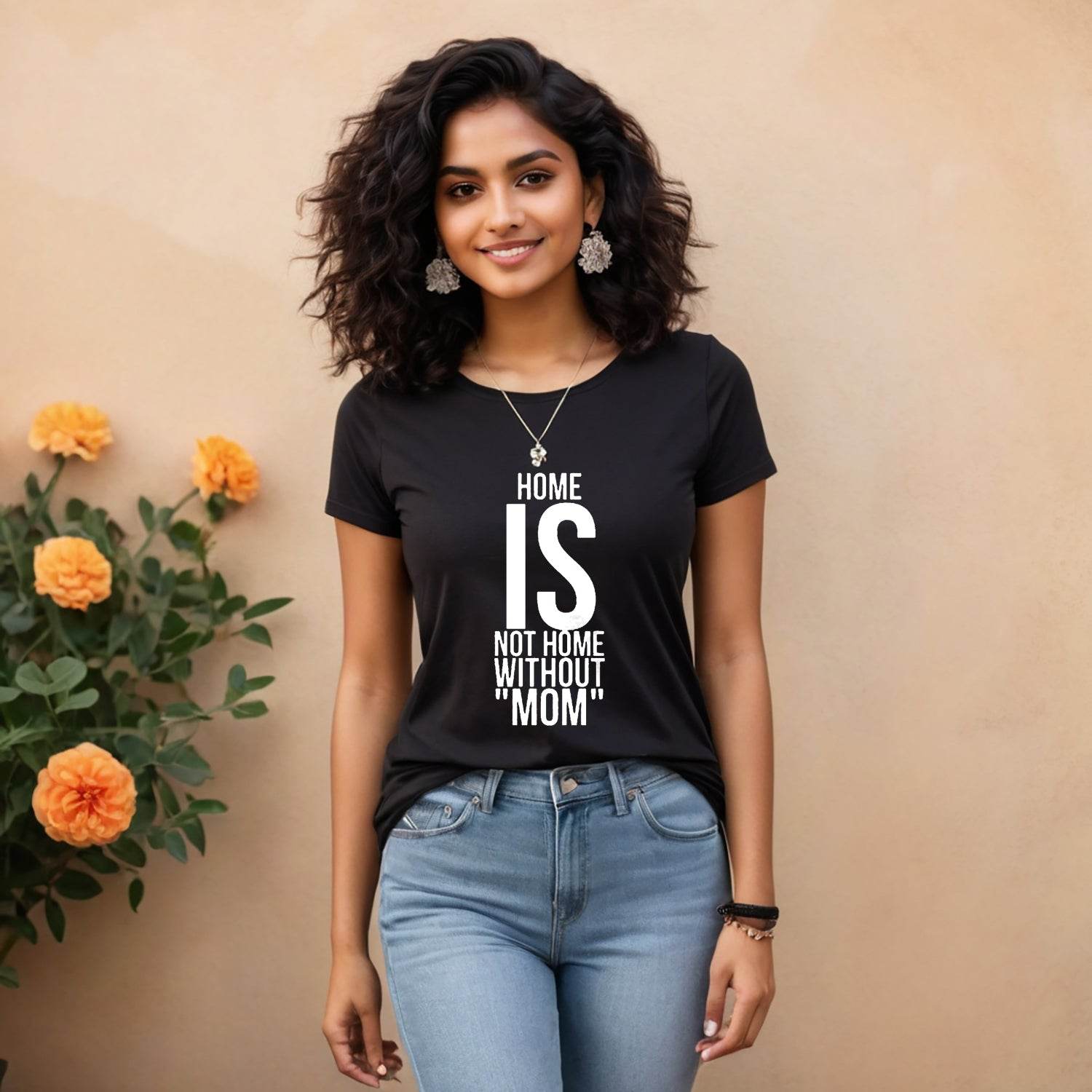 HOME IS NOT HOME WITHOUT ??? - Unisex Round Neck Regular Fit 100% Combed Cotton Half Sleeve T-Shirt - Mojilo Mart
