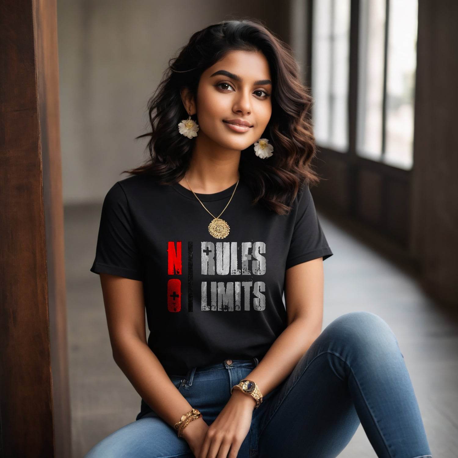 No Rules No Limits - Unisex Round Neck Regular Fit 100% Combed Cotton Half Sleeve T-Shirt - Mojilo Mart