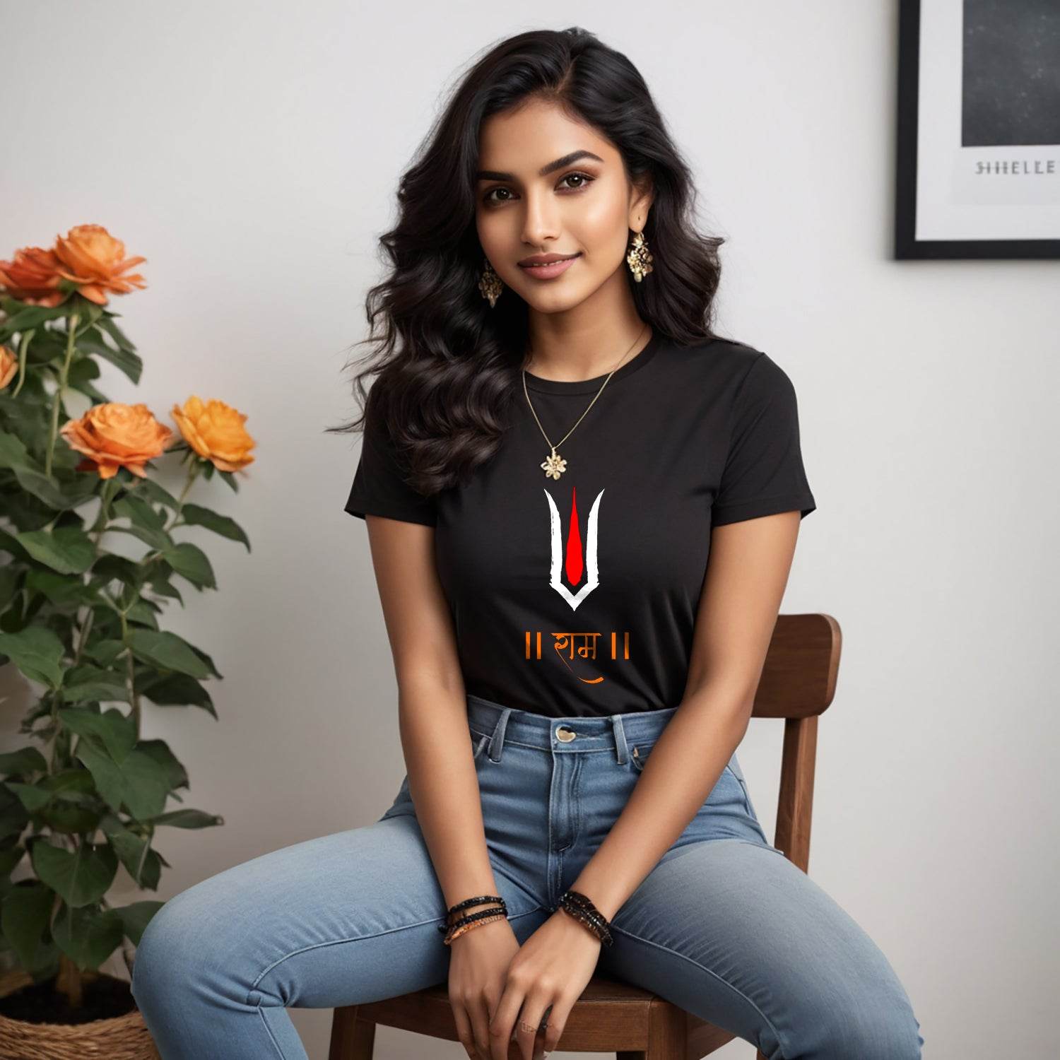 Shree Ram Tilak - Unisex Round Neck Regular Fit 100% Combed Cotton Half Sleeve T-Shirt - Mojilo Mart