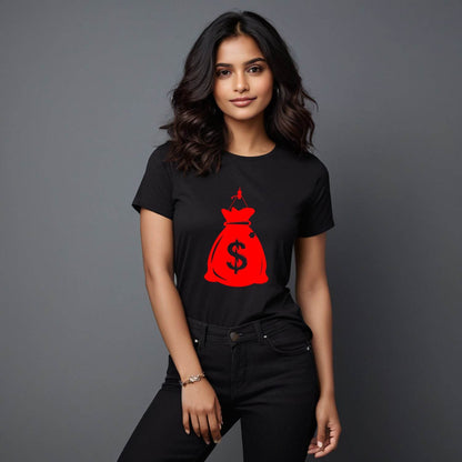 Save Money Icon Bag - Unisex Round Neck Regular Fit 100% Combed Cotton Half Sleeve T-Shirt - Mojilo Mart