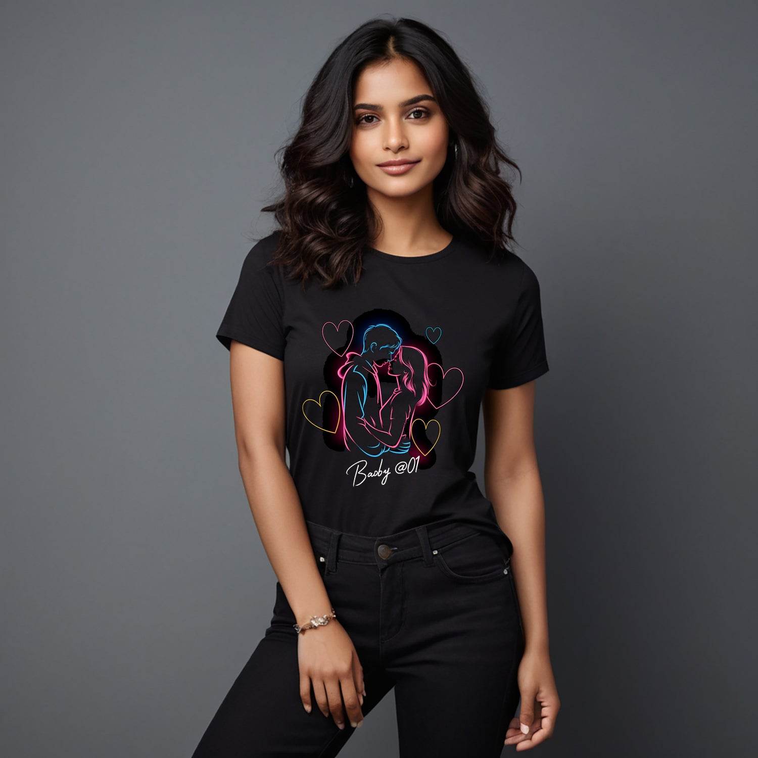Baby @01 Desing - Unisex Round Neck Regular Fit 100% Combed Cotton Half Sleeve T-Shirt - Mojilo Mart