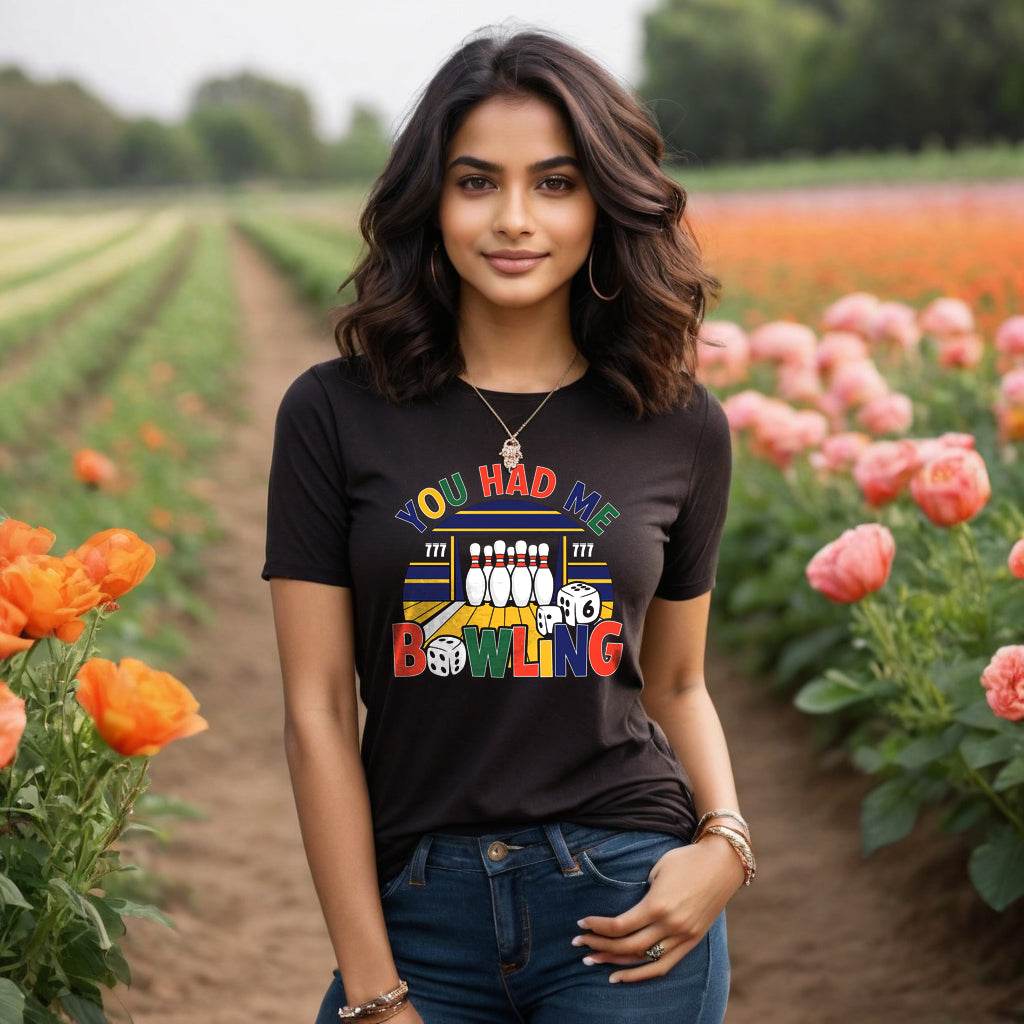 YOU HAD ?? BOWLING Desing - Unisex Round Neck Regular Fit 100% Combed Cotton Half Sleeve T-Shirt - Mojilo Mart