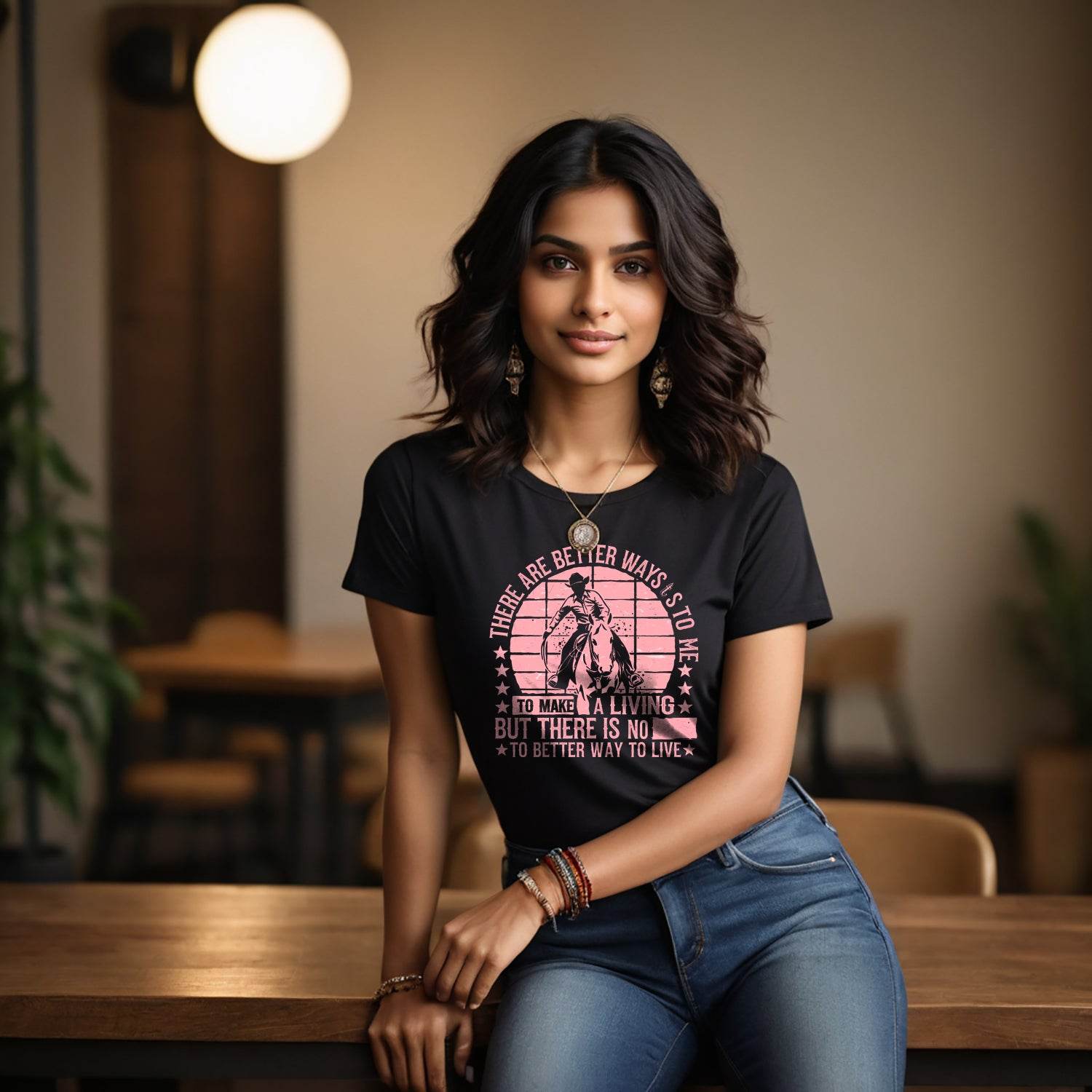 TO MAKE A LIVING BUT THERE IS NO TO BETTER WAY TO LIVETO MAKE A LIVING BUT THERE IS NO TO BETTER WAY TO LIVE - Unisex Round Neck Regular Fit 100% Combed Cotton Half Sleeve T-Shirt - Mojilo Mart