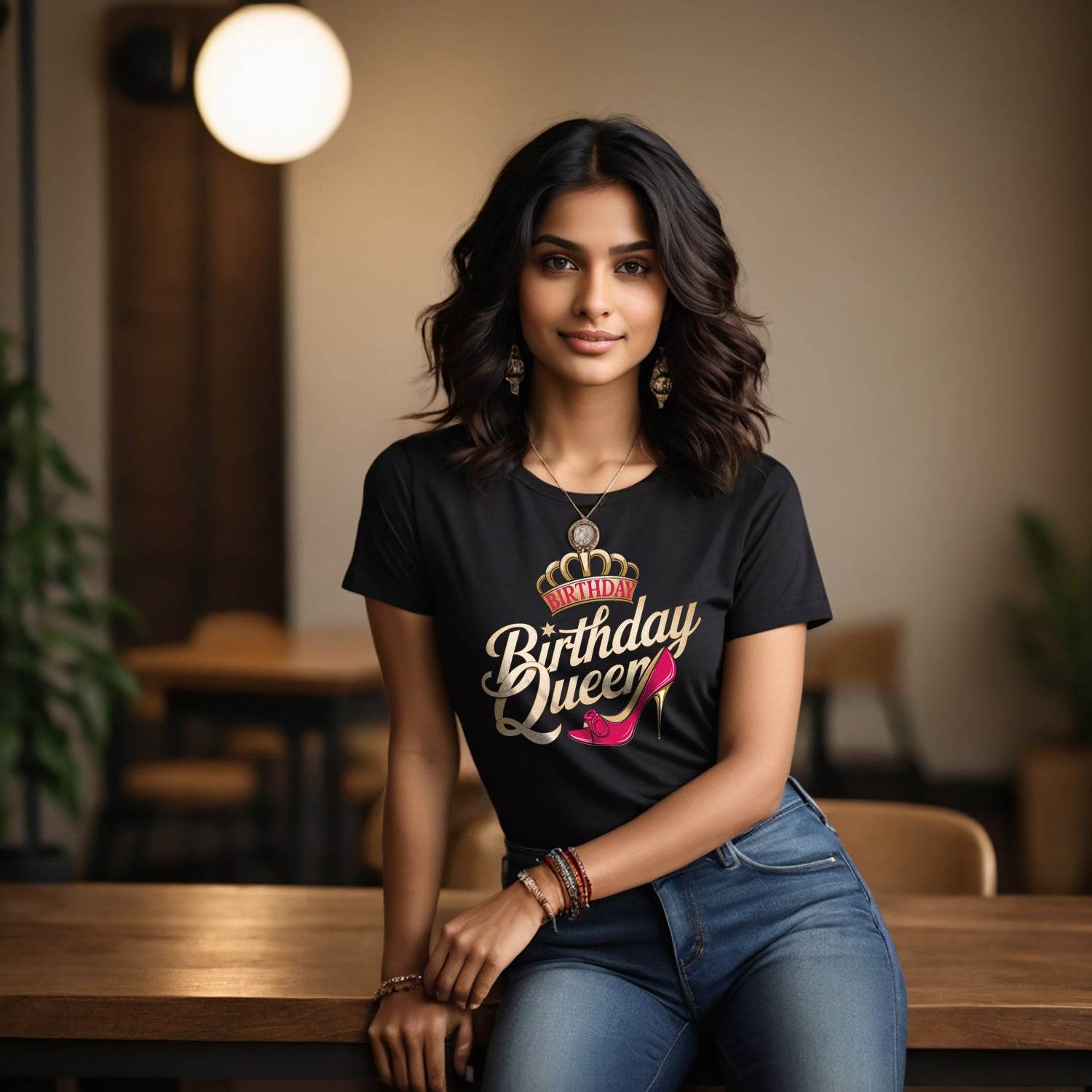 Birthday Queen - Unisex Round Neck Regular Fit 100% Combed Cotton Half Sleeve T-Shirt - Mojilo Mart
