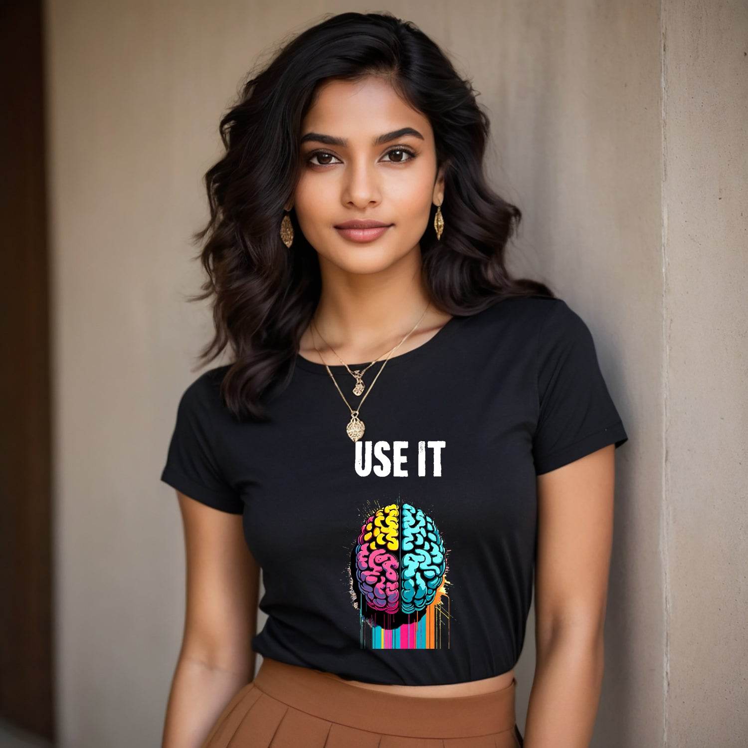 Use IT Artistic Brain Art IQ Physics - Unisex Round Neck Regular Fit 100% Combed Cotton Half Sleeve T-Shirt - Mojilo Mart