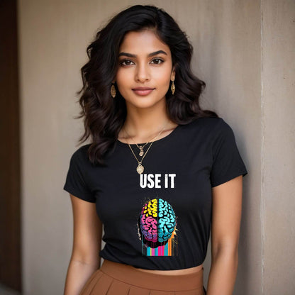 Use IT Artistic Brain Art IQ Physics - Unisex Round Neck Regular Fit 100% Combed Cotton Half Sleeve T-Shirt - Mojilo Mart