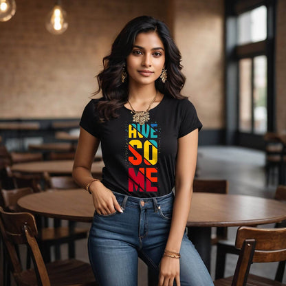 AWE SO ME - Unisex Round Neck Regular Fit 100% Combed Cotton Half Sleeve T-Shirt - Mojilo Mart