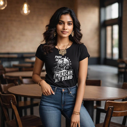 PRIDE OF THE AMERICAN 1973 ROAD - Unisex Round Neck Regular Fit 100% Combed Cotton Half Sleeve T-Shirt - Mojilo Mart
