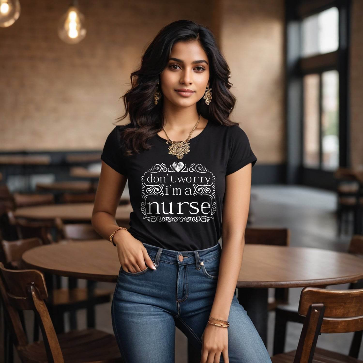 Don't worry ima nurse - Unisex Round Neck Regular Fit 100% Combed Cotton Half Sleeve T-Shirt - Mojilo Mart