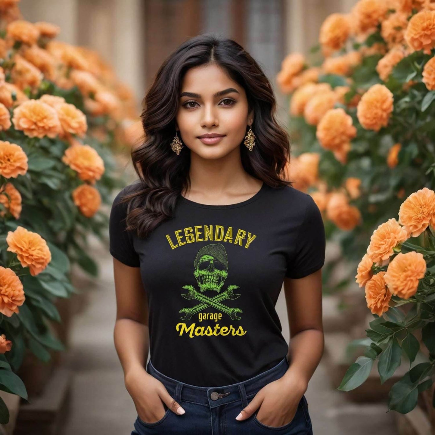 LEGENDARY garage Masters - Unisex Round Neck Regular Fit 100% Combed Cotton Half Sleeve T-Shirt - Mojilo Mart
