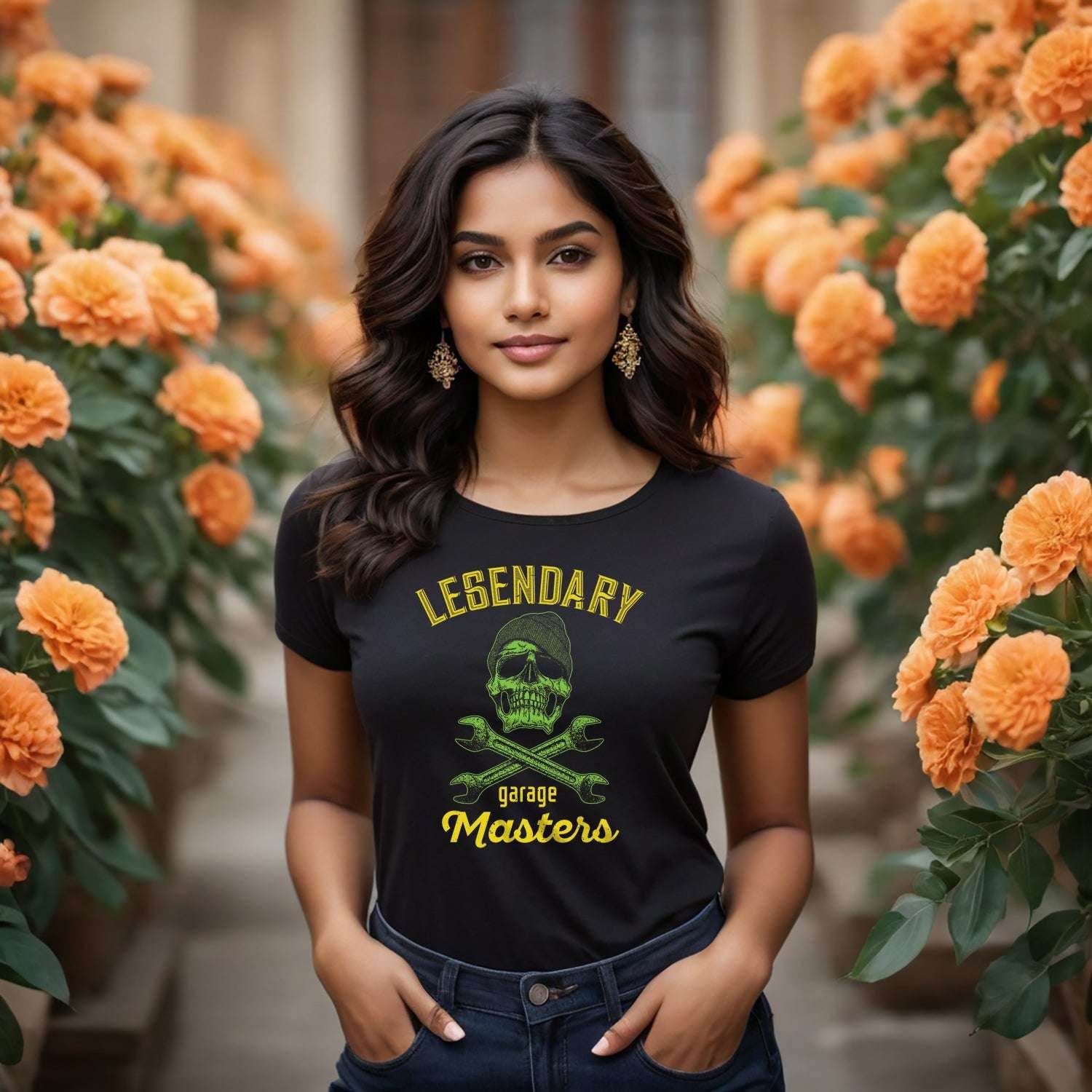 LEGENDARY garage Masters - Unisex Round Neck Regular Fit 100% Combed Cotton Half Sleeve T-Shirt - Mojilo Mart