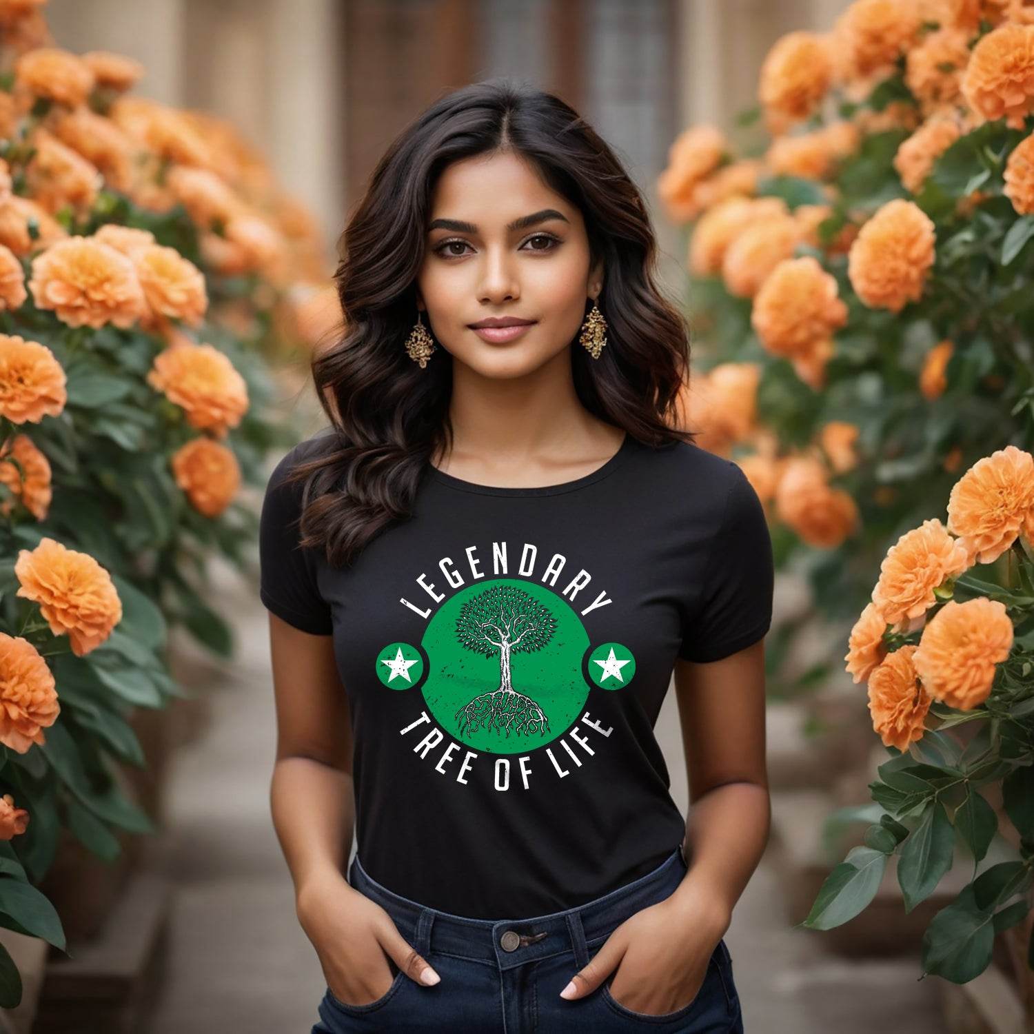 LEGENDARY TREE OF LIFE - Unisex Round Neck Regular Fit 100% Combed Cotton Half Sleeve T-Shirt - Mojilo Mart