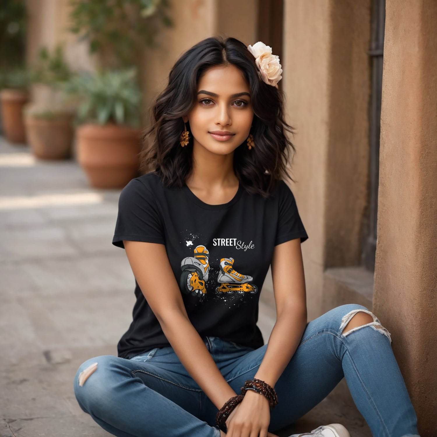 STREET Style Print - Unisex Round Neck Regular Fit 100% Combed Cotton Half Sleeve T-Shirt - Mojilo Mart