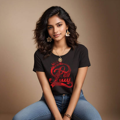 GO EASY FREE KEEP TRYING - Unisex Round Neck Regular Fit 100% Combed Cotton Half Sleeve T-Shirt - Mojilo Mart