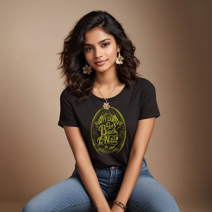 HAPPY CAMPER GET Back To NatuRE EST 2012 - Unisex Round Neck Regular Fit 100% Combed Cotton Half Sleeve T-Shirt - Mojilo Mart