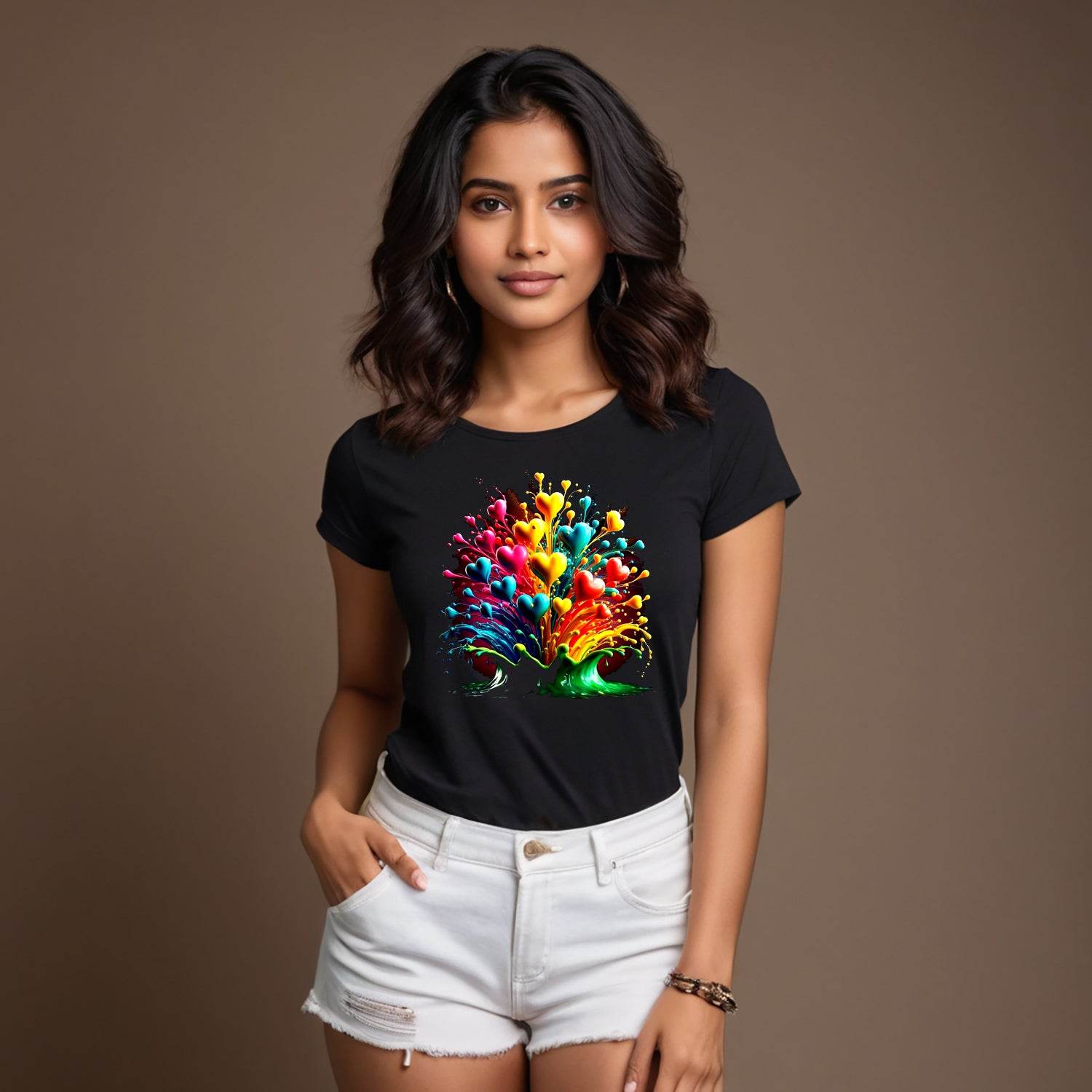 Healing Heart Art - Unisex Round Neck Regular Fit 100% Combed Cotton Half Sleeve T-Shirt - Mojilo Mart