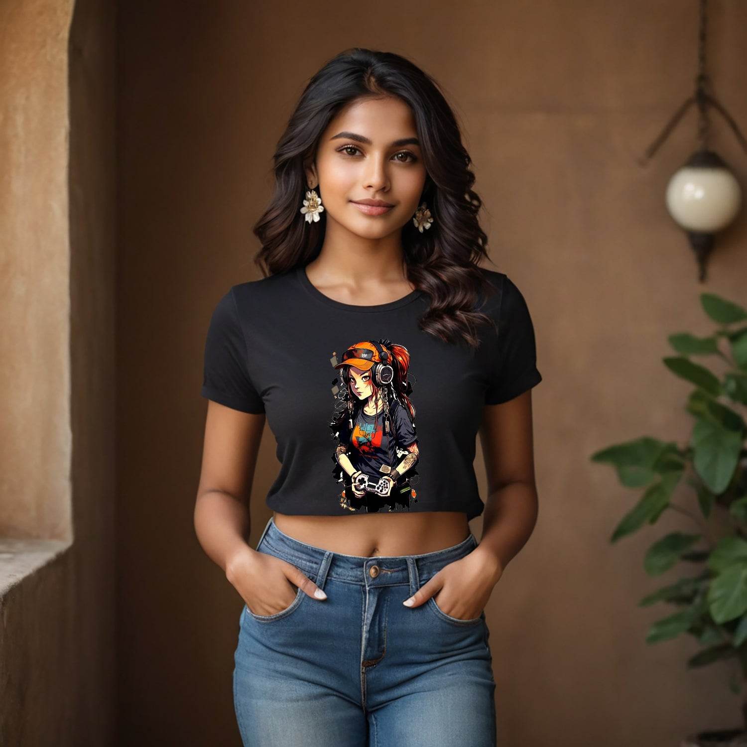 Gaming Girl - Unisex Round Neck Regular Fit 100% Combed Cotton Half Sleeve T-Shirt - Mojilo Mart