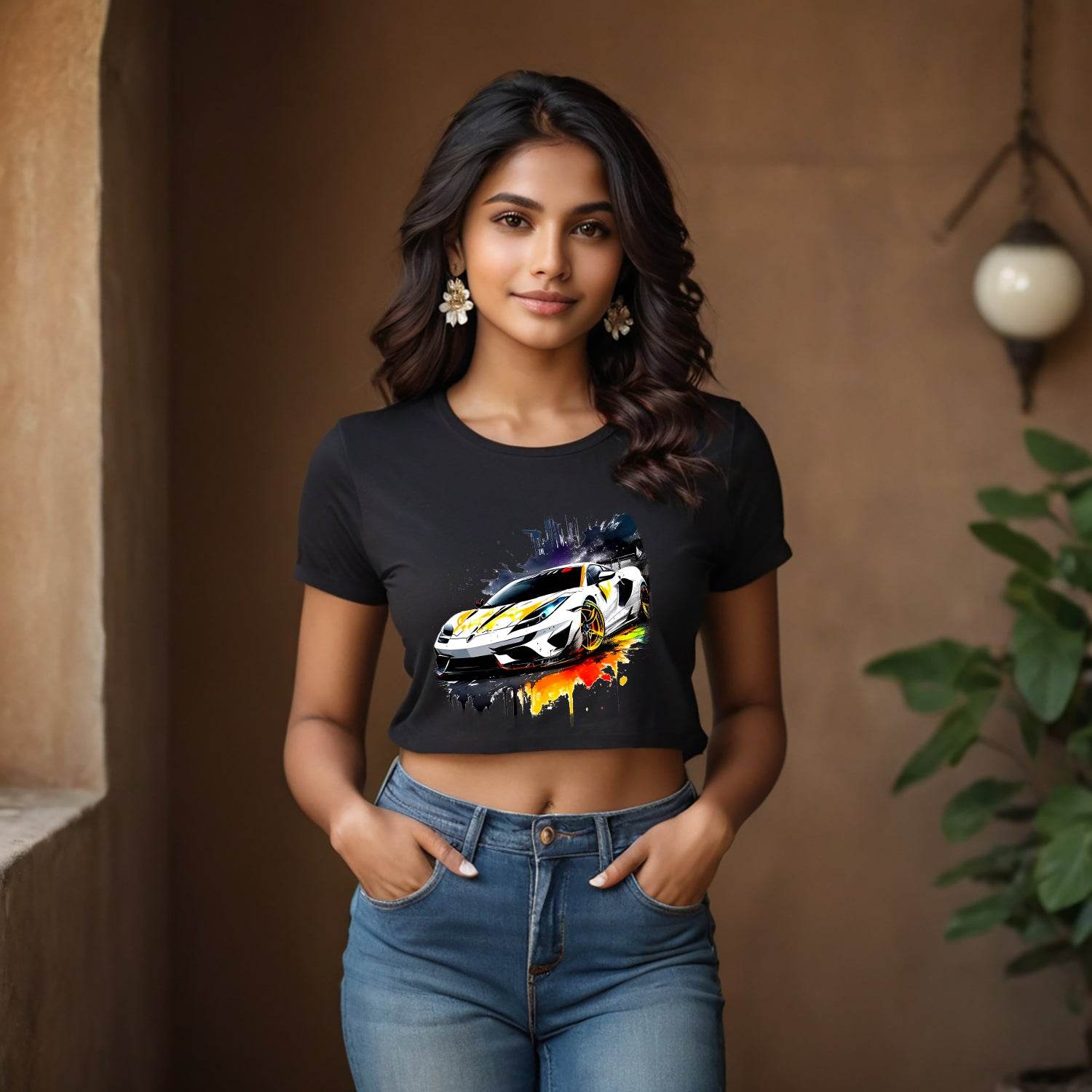 A Supercar - Unisex Round Neck Regular Fit 100% Combed Cotton Half Sleeve T-Shirt - Mojilo Mart