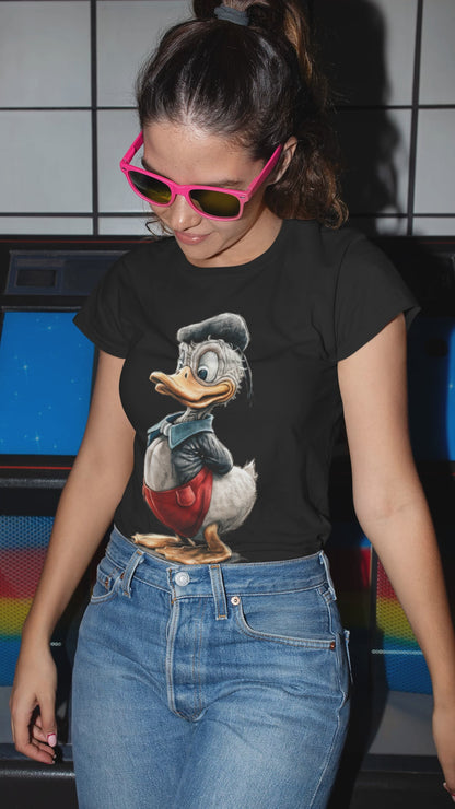 Disney Characters Donald Duck - Unisex Round Neck Regular Fit 100% Combed Cotton Half Sleeve T-Shirt