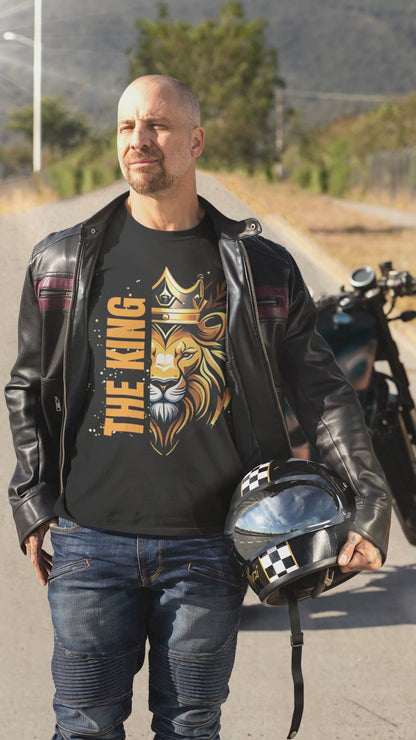 The King Lion Tshirt - Unisex Round Neck Regular Fit 100% Combed Cotton Half Sleeve T-Shirt