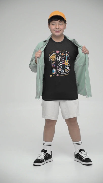 Let's party i'm turning 18 festive birthday t shirts - Unisex Round Neck Regular Fit 100% Combed Cotton Half Sleeve T-Shirt