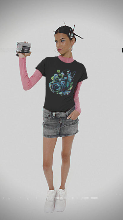 Dark Drago Camera Desing - Unisex Round Neck Regular Fit 100% Combed Cotton Half Sleeve T-Shirt