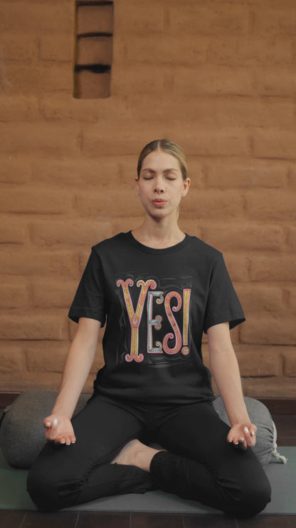 Yes! - Unisex Round Neck Regular Fit 100% Combed Cotton Half Sleeve T-Shirt