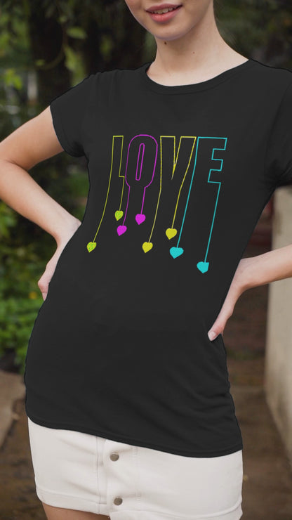 Love Designed - Unisex Round Neck Regular Fit 100% Combed Cotton Half Sleeve T-Shirt