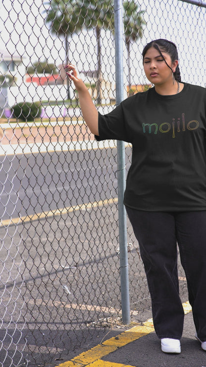 MOJILO SPANGLE SPECIAL  MULTI  WRITING - Unisex Round Neck Regular Fit 100% Combed Cotton Half Sleeve T-Shirt