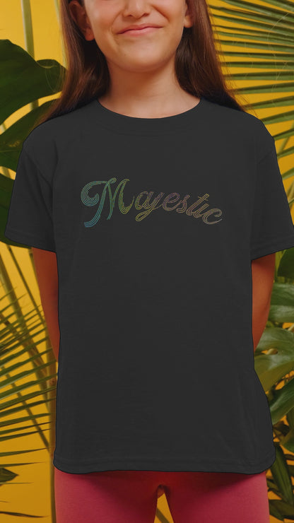 RAINBOW SPANGLE Majestic - Unisex Round Neck Regular Fit 100% Combed Cotton Half Sleeve T-Shirt